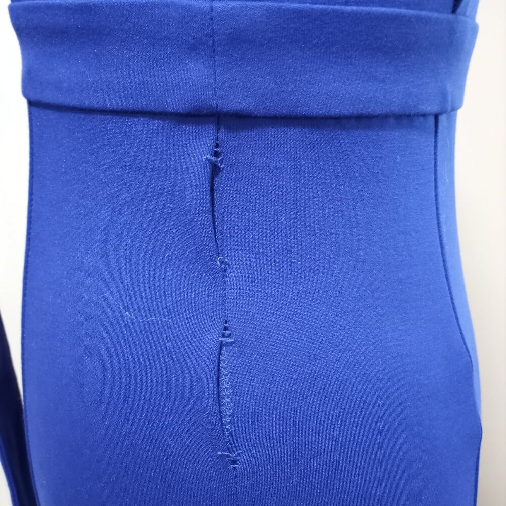 STYLEWE BLUE FIT & FLARE DRESS WITH 3/4 SLEEVE & NECKTIE WOMEN SIZE L - Picture 8 of 15
